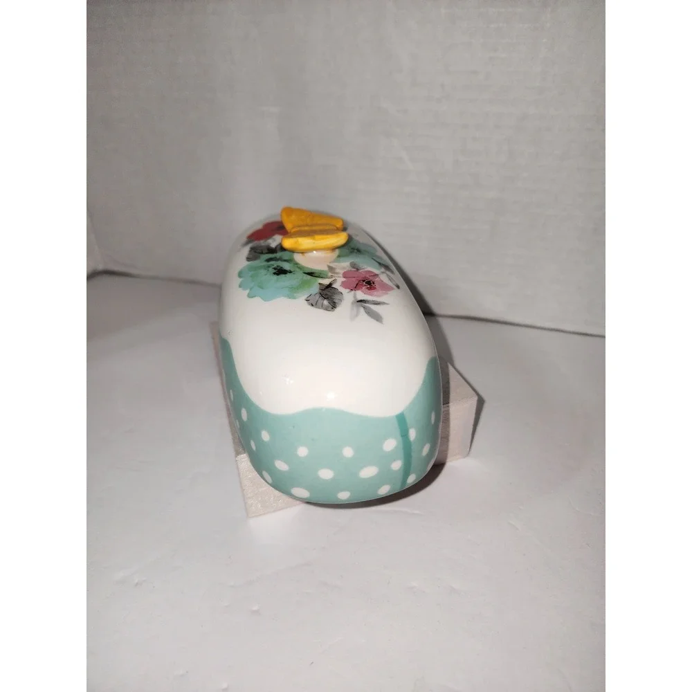 Pioneer Woman Flea Market Butterfly‎ Covered Butter Dish Floral Chic